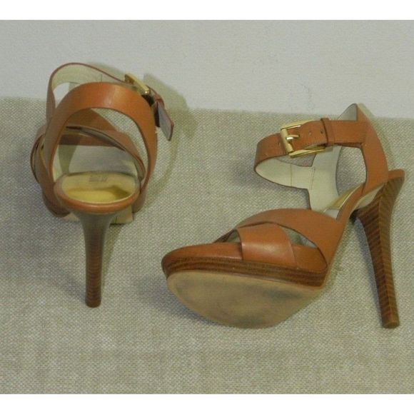 Michael Michael Kors Heels Brown Oksana Stiletto Sandals Size 7.5 - Picture 11 of 12